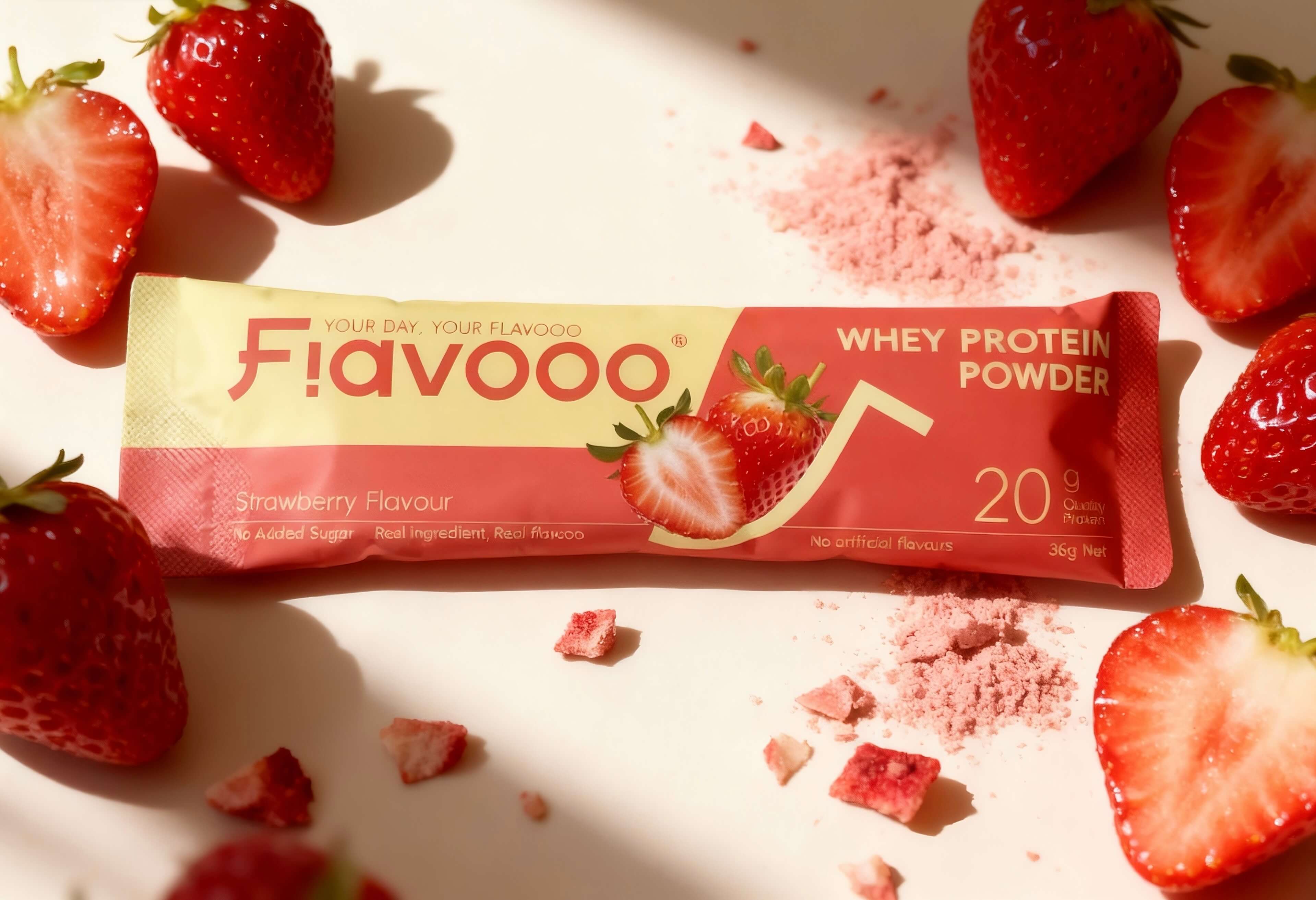 Fresh Strawberry Protein - Natural strawberry flavor protein powder made in New Zealand